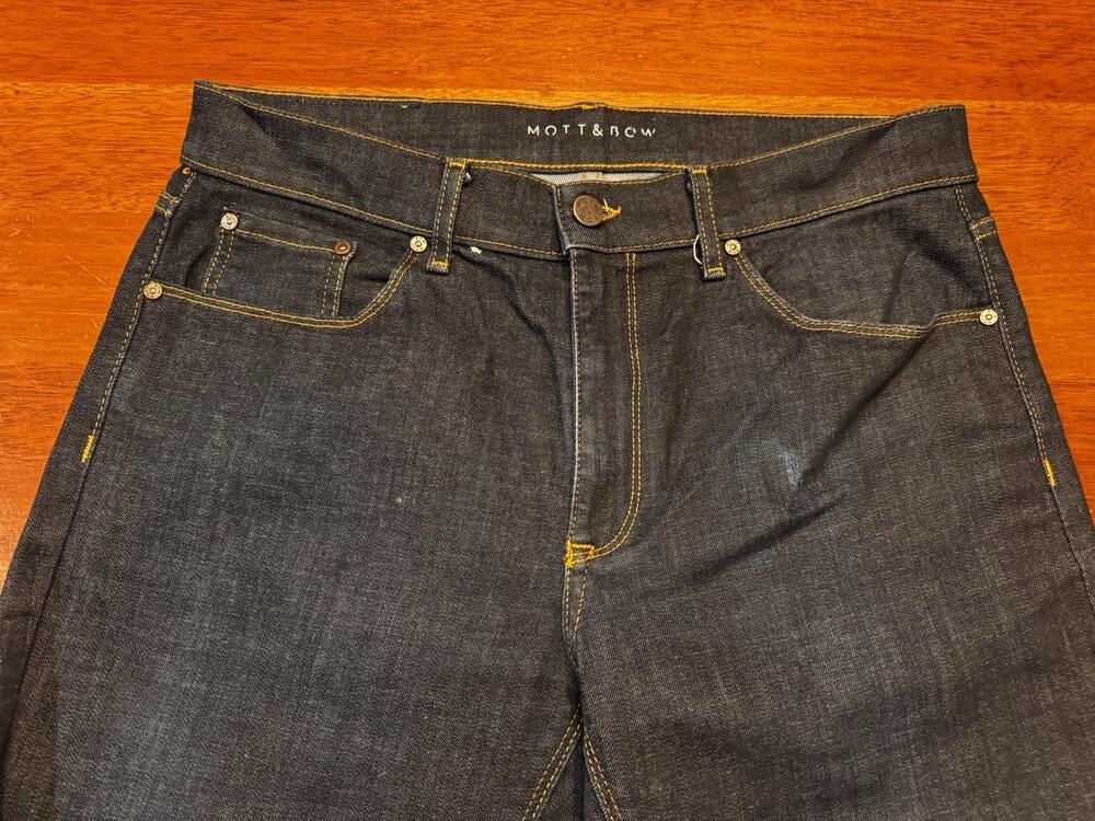 Mott & Bow Slim Jeans Dark Blue Denim 33 X 32